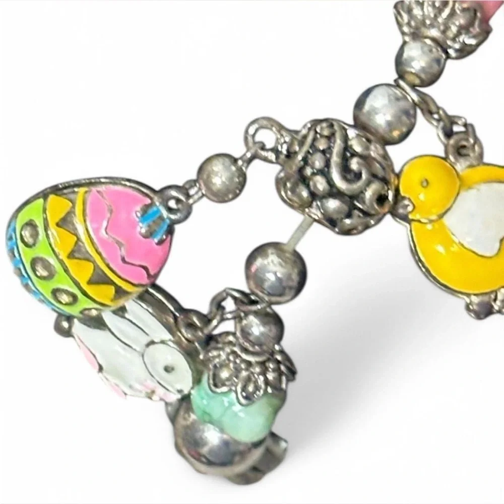 Vintage Colorful Easter‎ Charm Bracelet